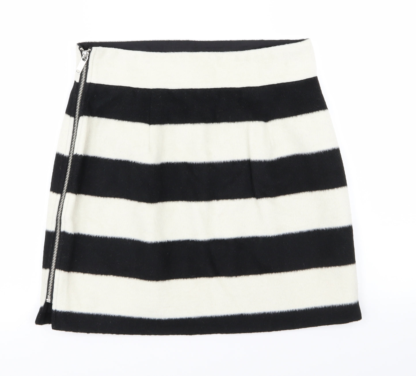 Topshop Womens White Striped  Mini Skirt Size 12