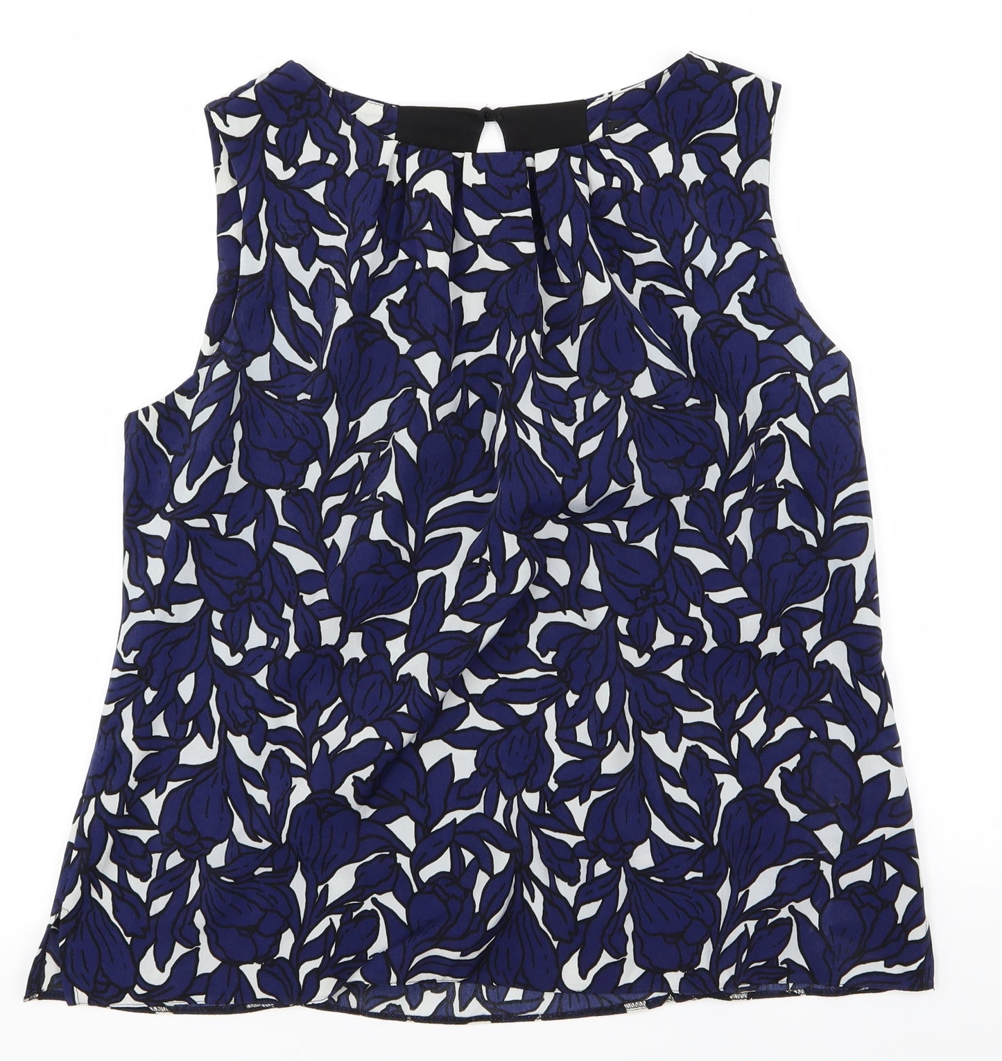 Dorothy Perkins Womens Blue Floral  Basic Blouse Size 16