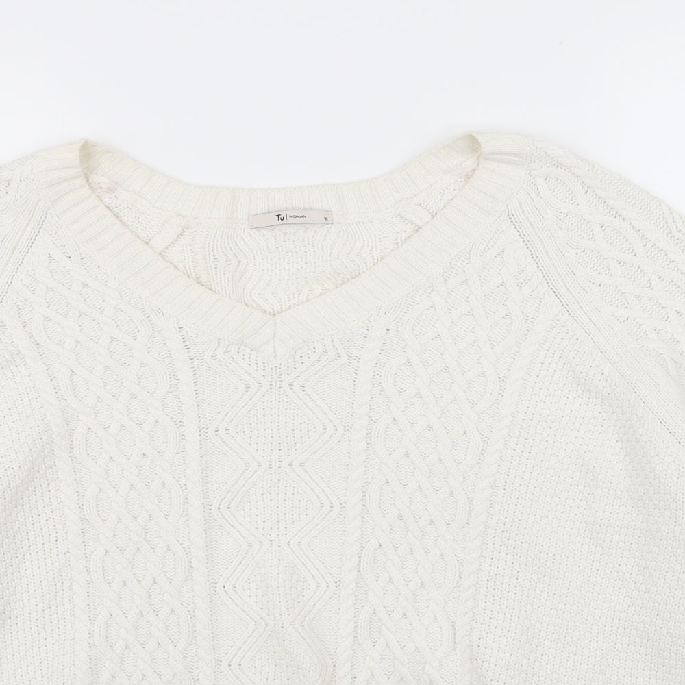 TU Womens White   Pullover Jumper Size 16