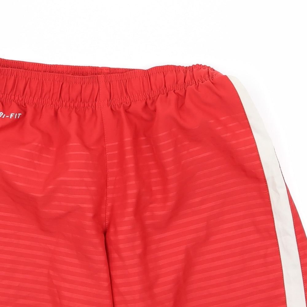 Nike Mens Red Striped  Sweat Shorts Size S - Stretch waistband
