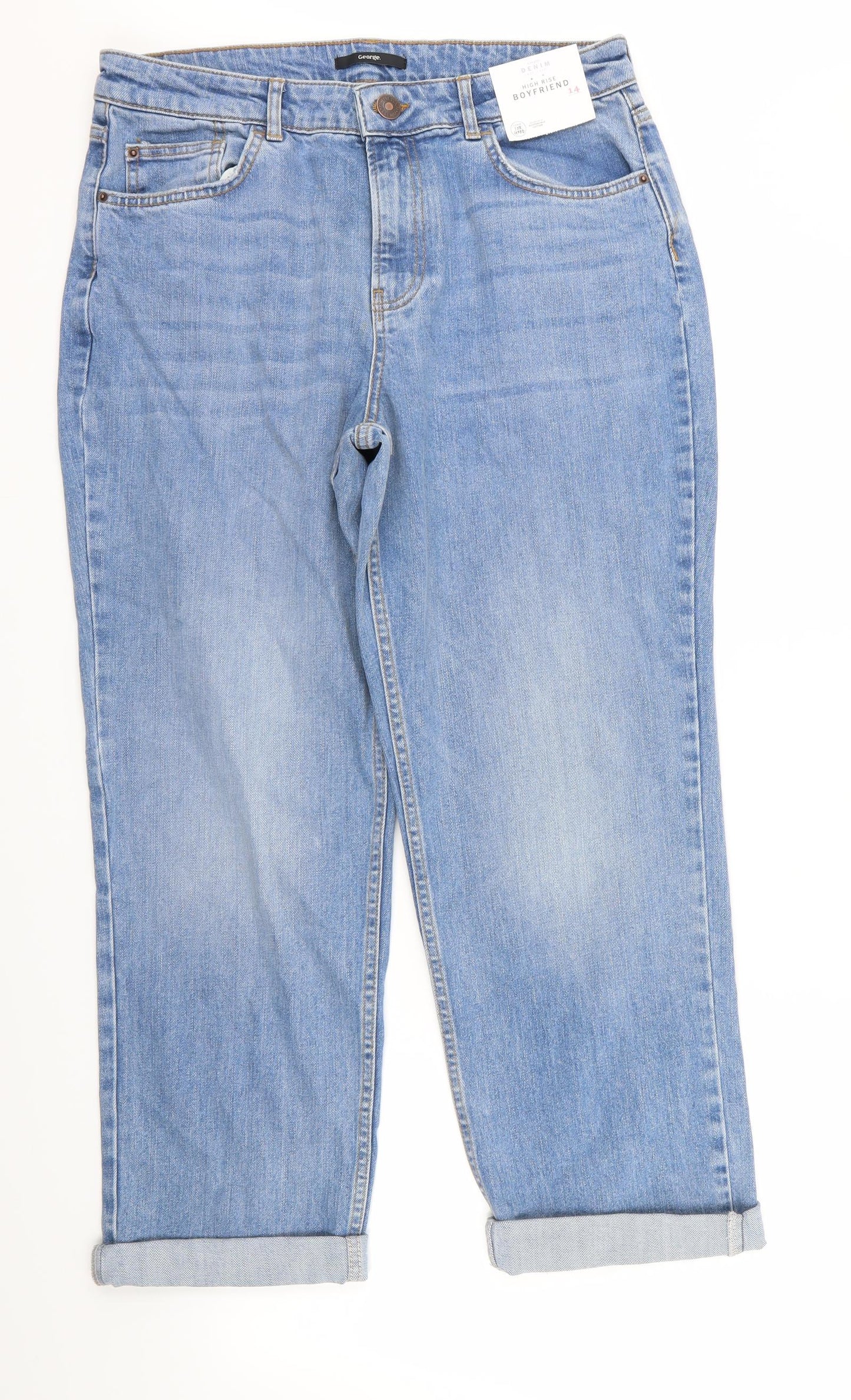 Asda George Womens Blue   Straight Jeans Size 14 L26 in