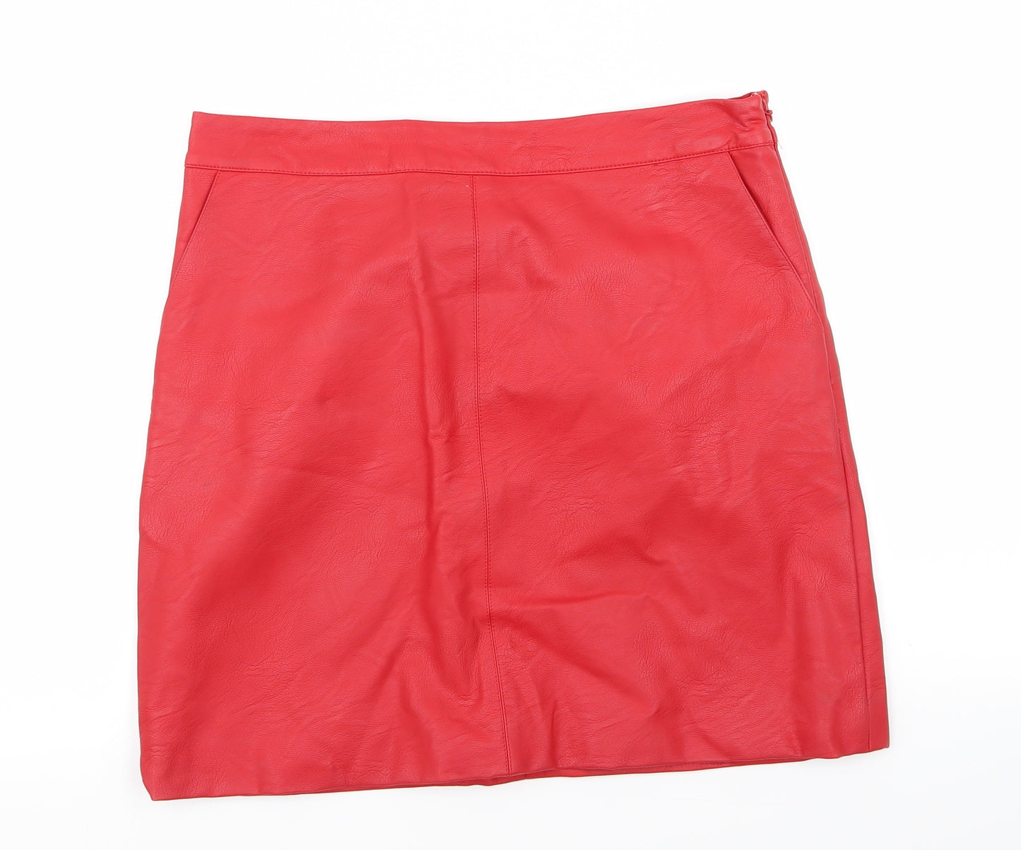 Topshop Womens Red   Mini Skirt Size 12
