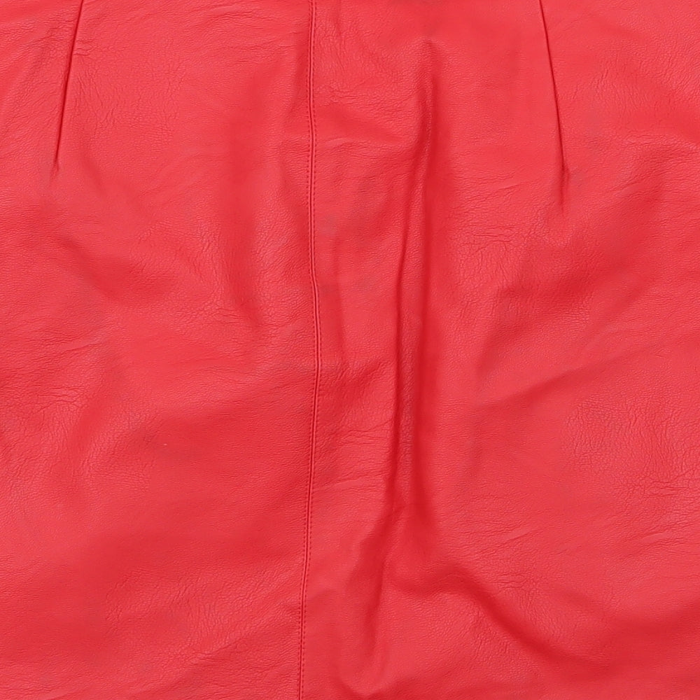 Topshop Womens Red   Mini Skirt Size 12