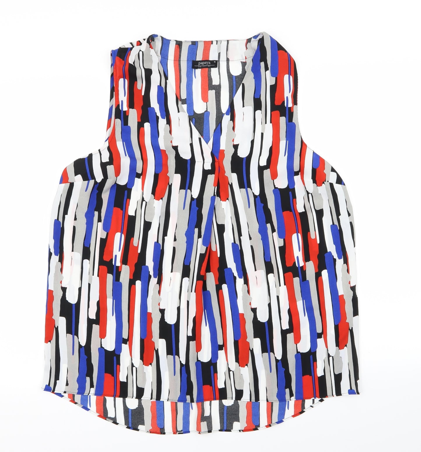 Papaya Womens Multicoloured Geometric  Basic Blouse Size 16