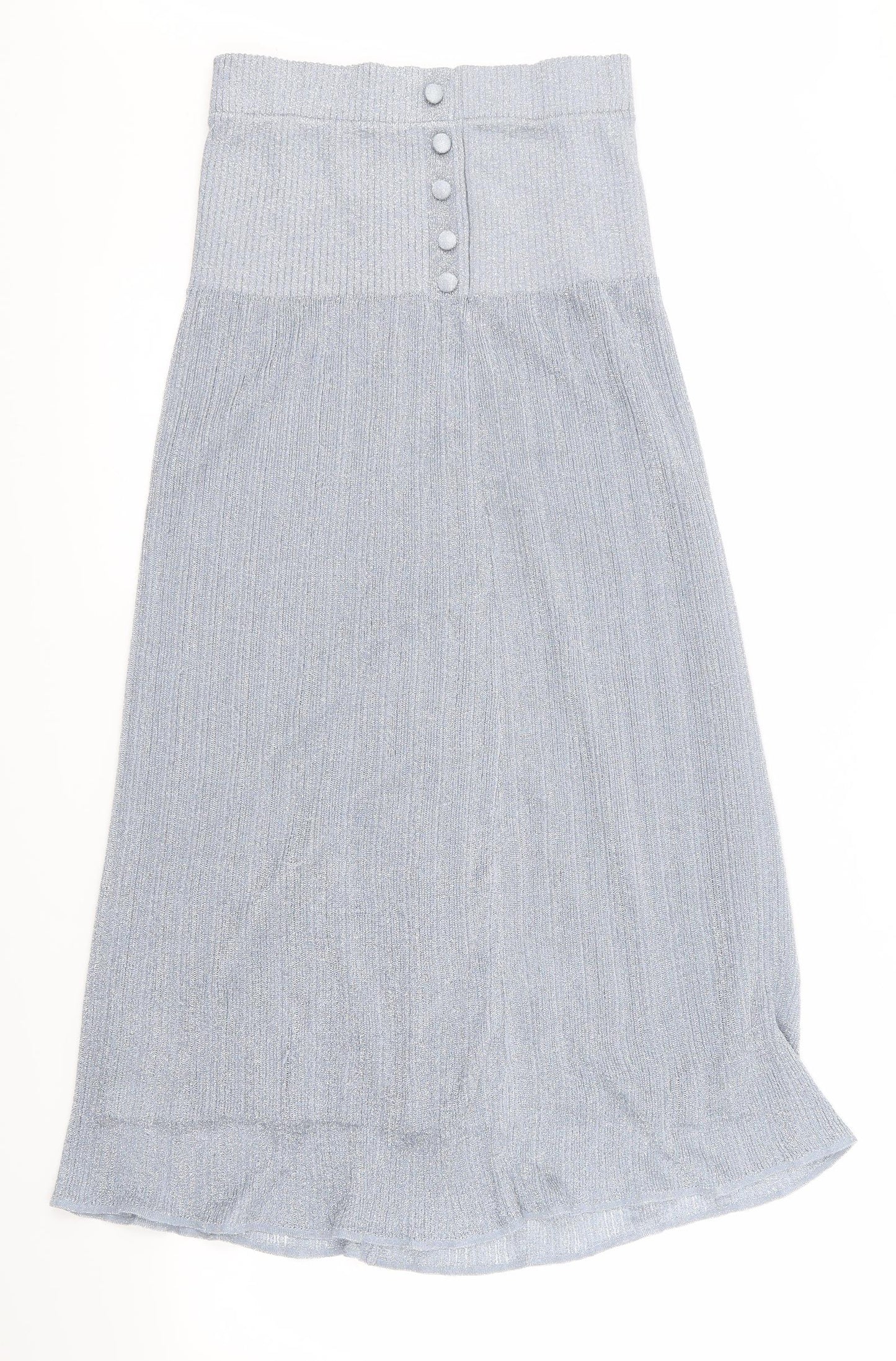 Zara Womens Blue   Flare Skirt Size 8  - Stretch waistband
