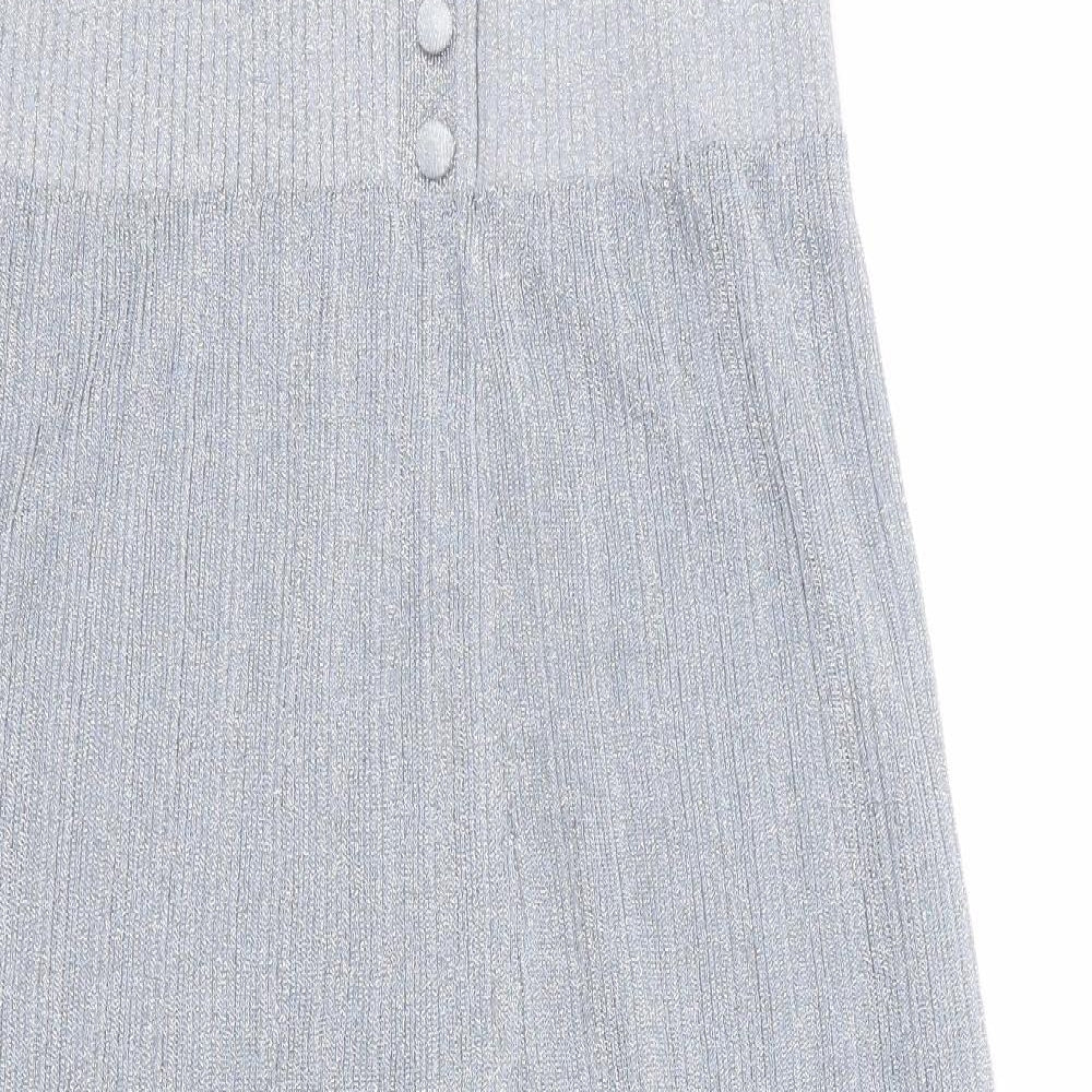 Zara Womens Blue   Flare Skirt Size 8  - Stretch waistband