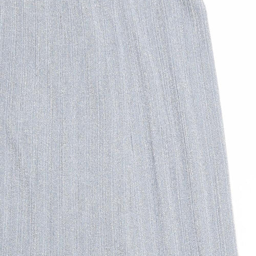 Zara Womens Blue   Flare Skirt Size 8  - Stretch waistband