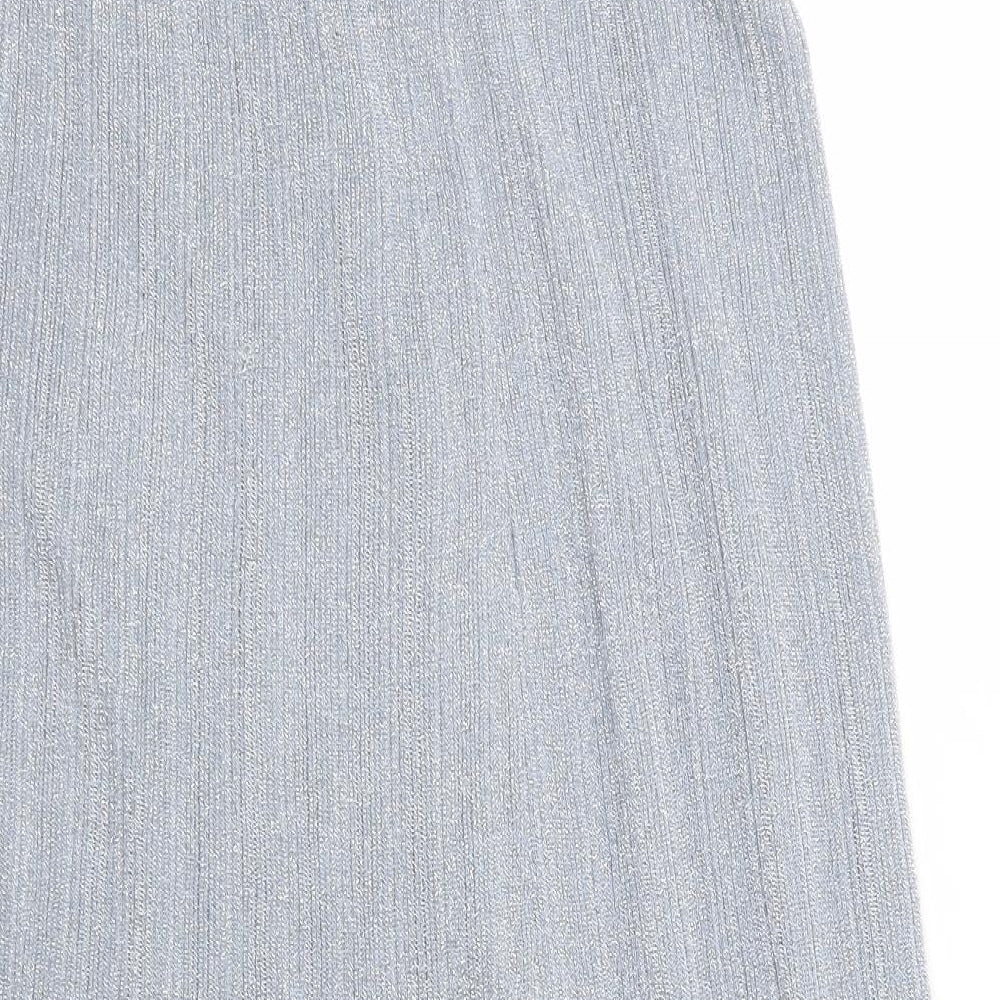 Zara Womens Blue   Flare Skirt Size 8  - Stretch waistband