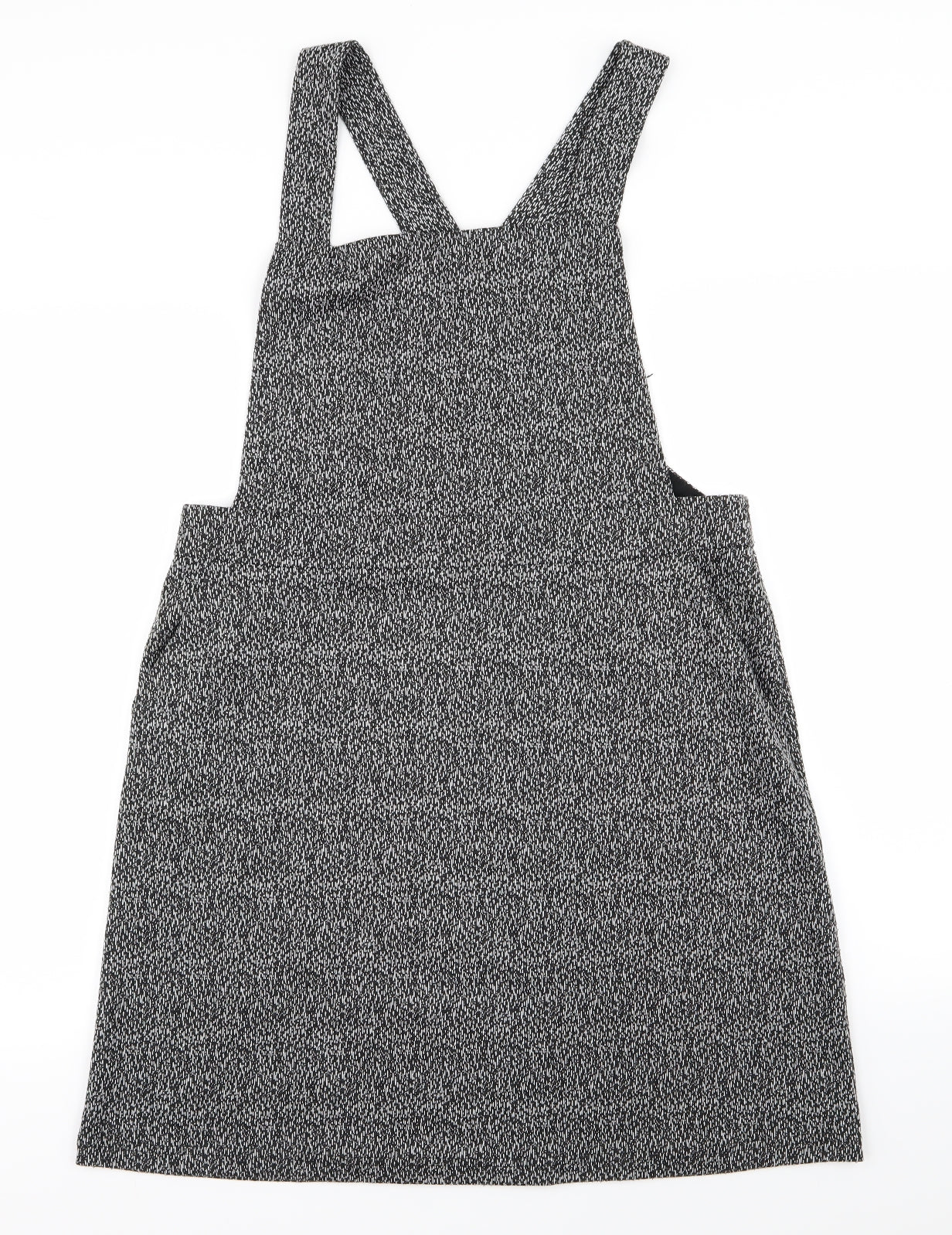 Asda George Womens Black   Pinafore/Dungaree Dress  Size 16