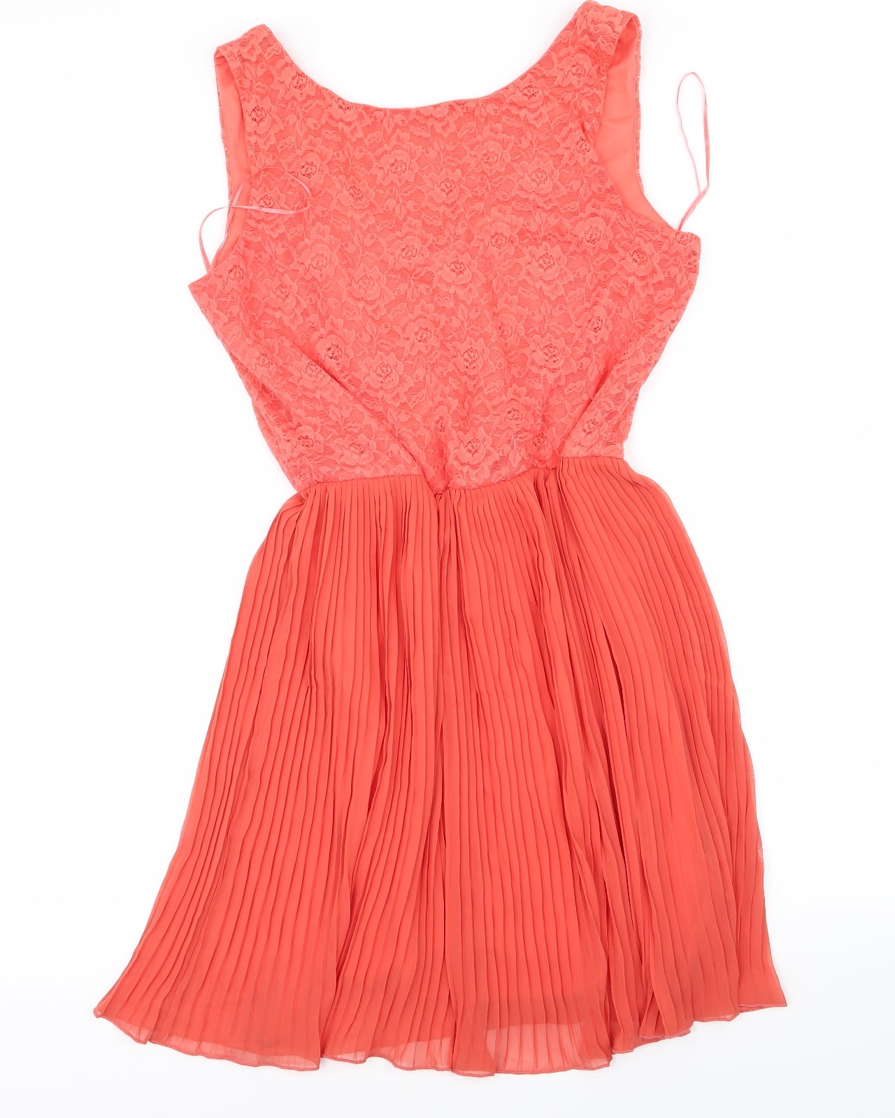Topshop Womens Red Floral  Fit & Flare  Size 10