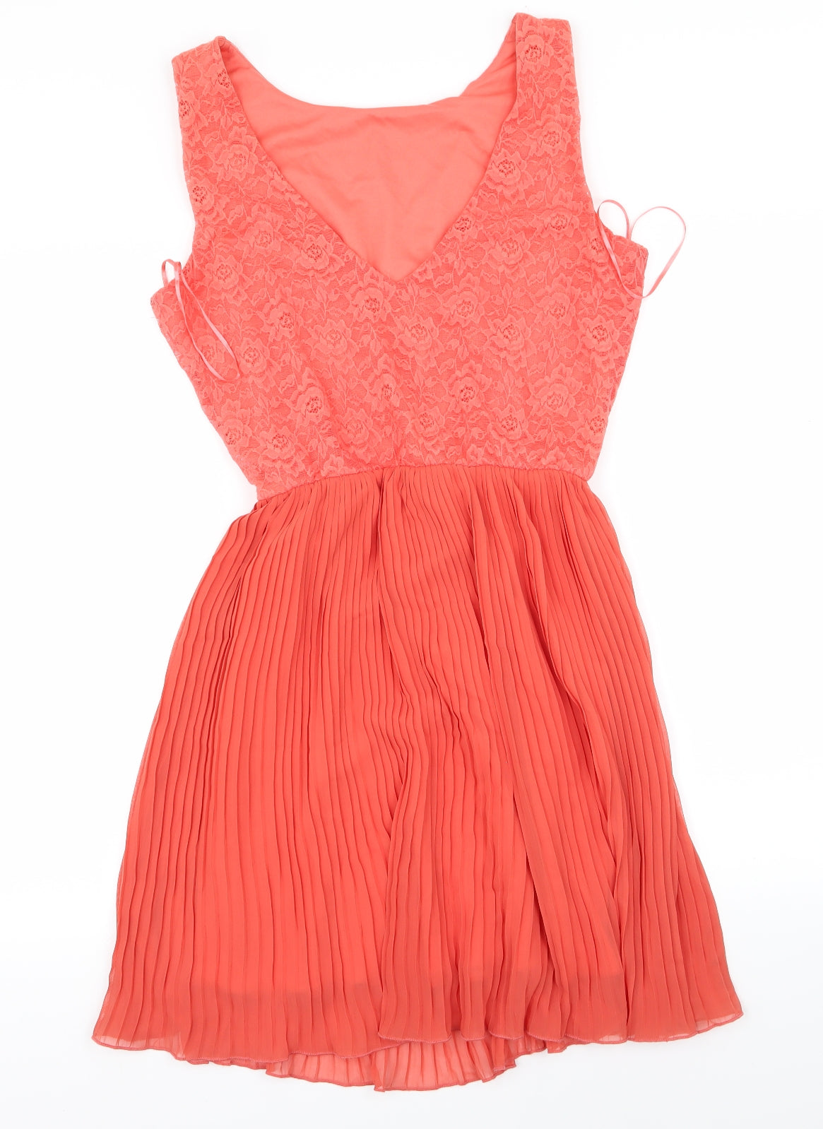 Topshop Womens Red Floral  Fit & Flare  Size 10