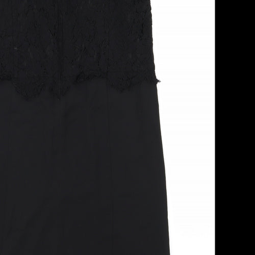 NEXT Womens Black Floral  A-Line  Size 10