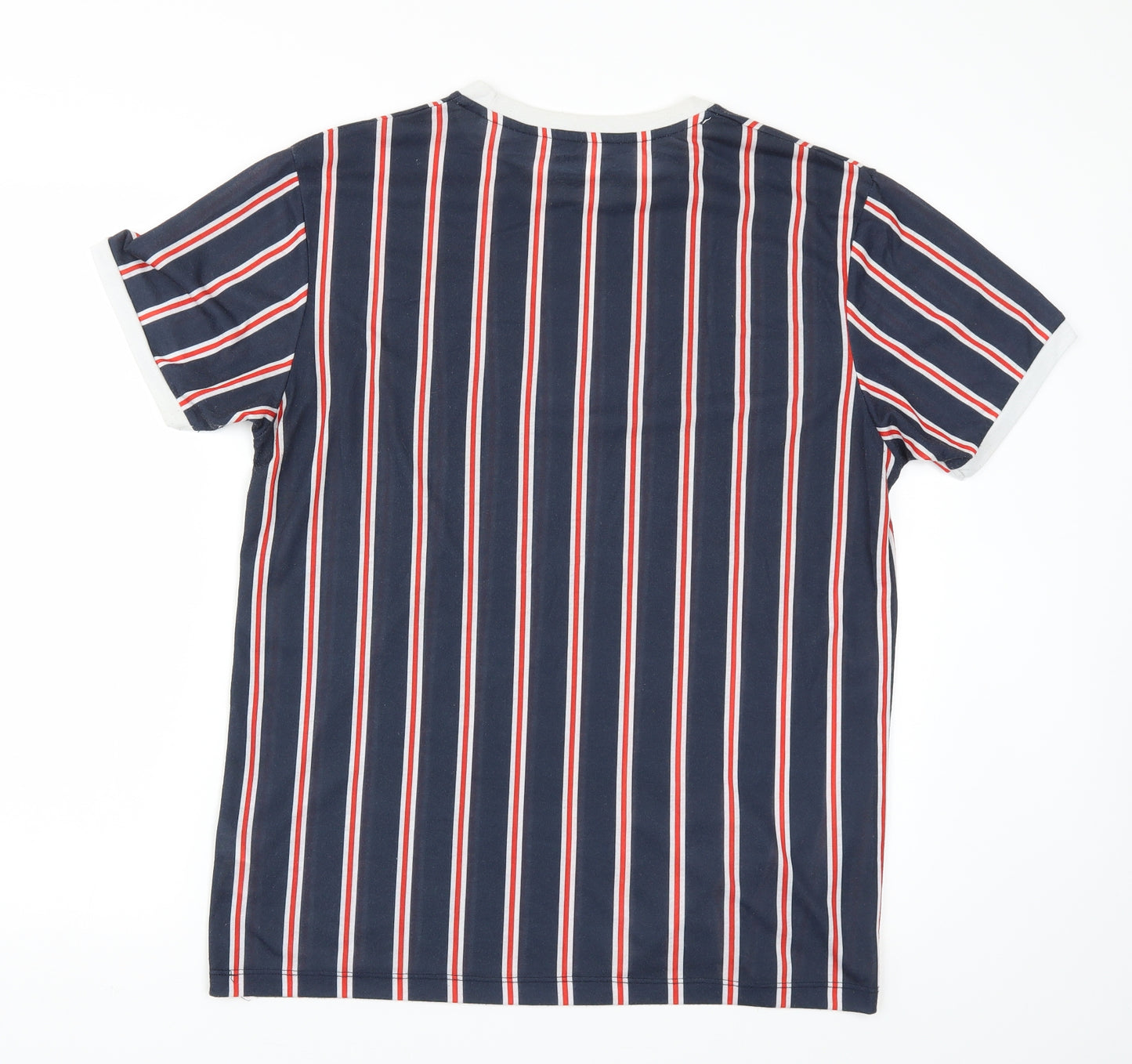 Primark Mens Blue Striped   T-Shirt Size M