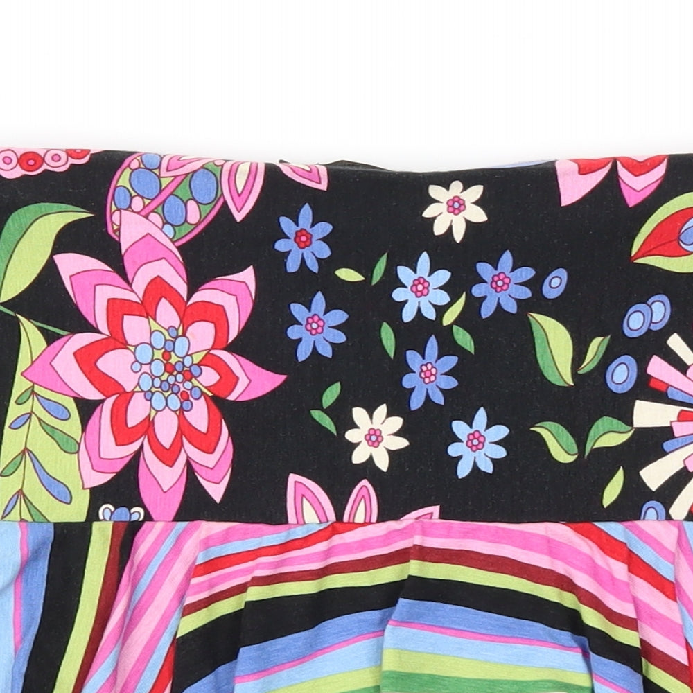 River Island Womens Multicoloured Floral  Flare Skirt Size 12  - Stretch waistband
