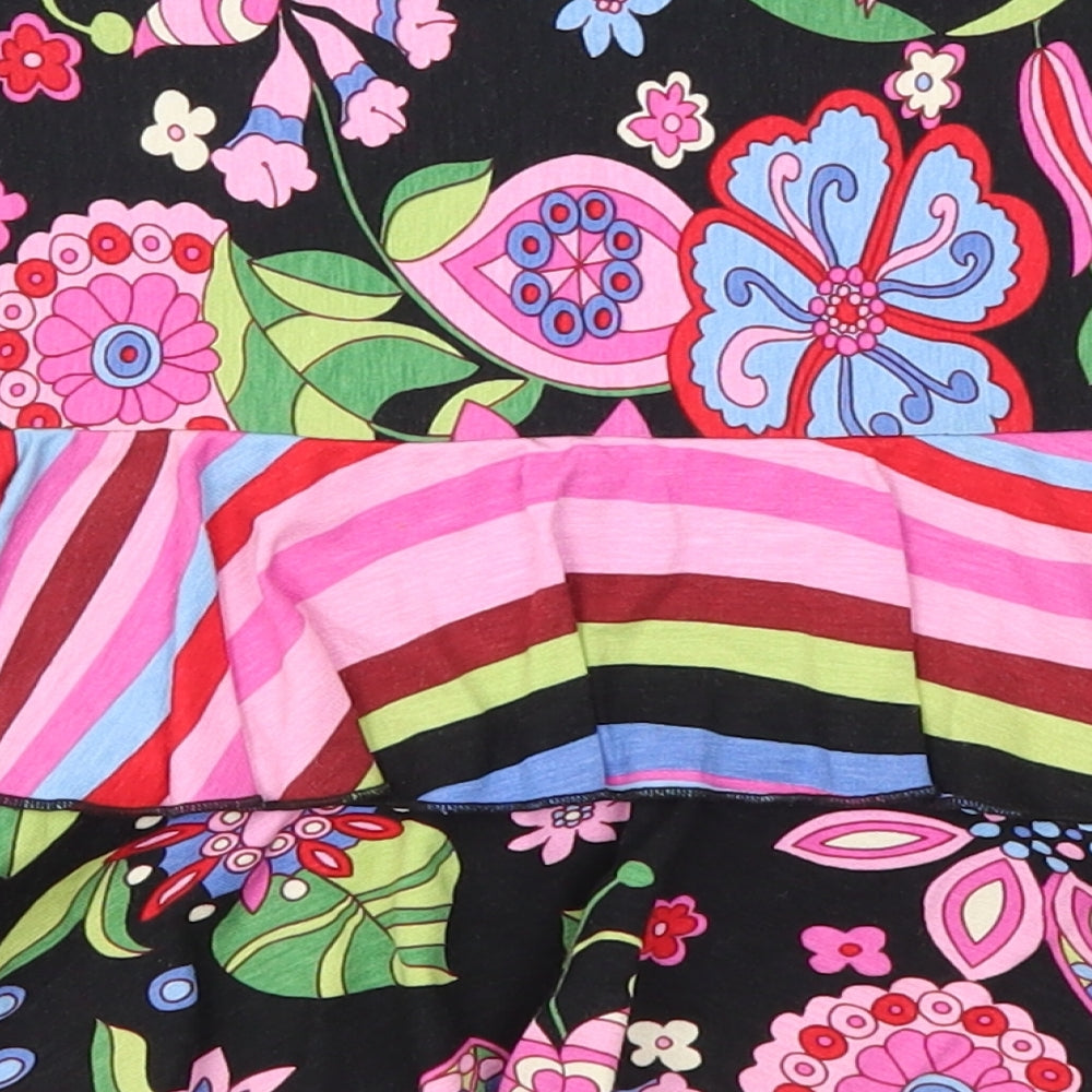 River Island Womens Multicoloured Floral  Flare Skirt Size 12  - Stretch waistband