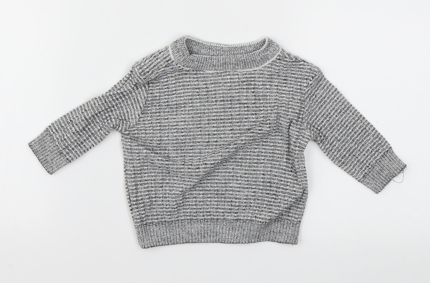 River Island Boys Grey Houndstooth  Pullover Jumper Size 0-3 Months