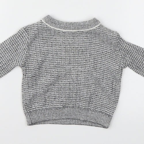 River Island Boys Grey Houndstooth  Pullover Jumper Size 0-3 Months