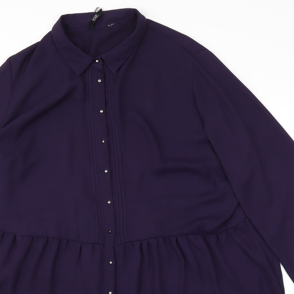F&F Womens Purple   Basic Blouse Size 18