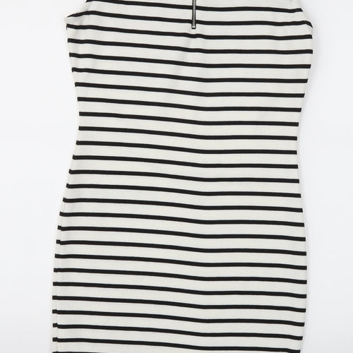 Amisu Womens Silver Striped  A-Line  Size 10