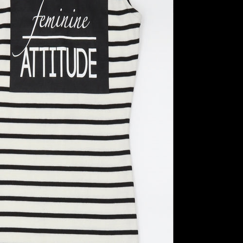 Amisu Womens Silver Striped  A-Line  Size 10