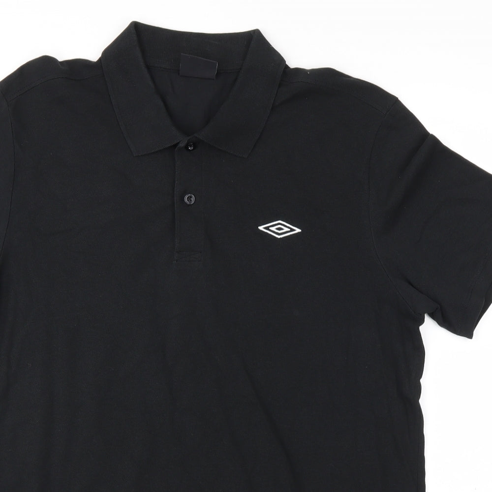Umbro Mens Black    T-Shirt Size L