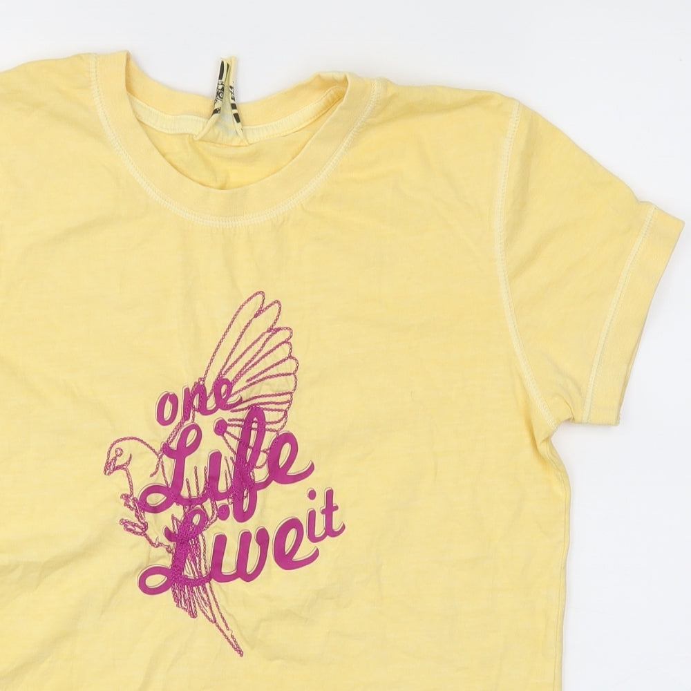 WOMbat Womens Yellow   Basic T-Shirt Size M
