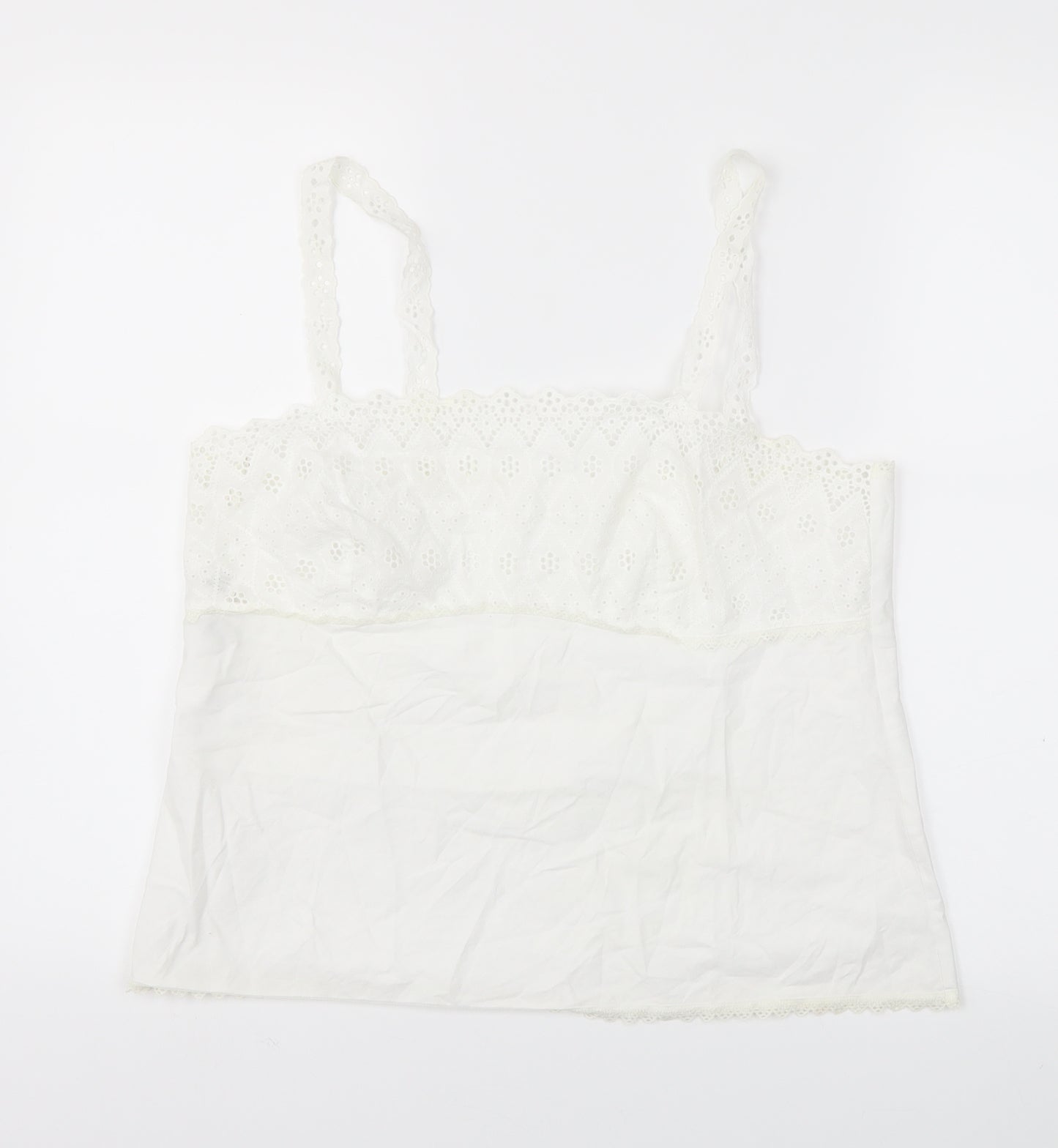 M&S Womens White   Basic Tank Size 16