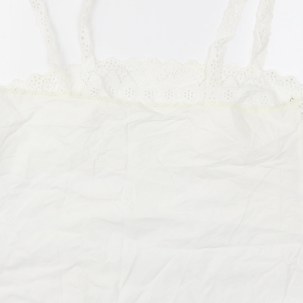 M&S Womens White   Basic Tank Size 16