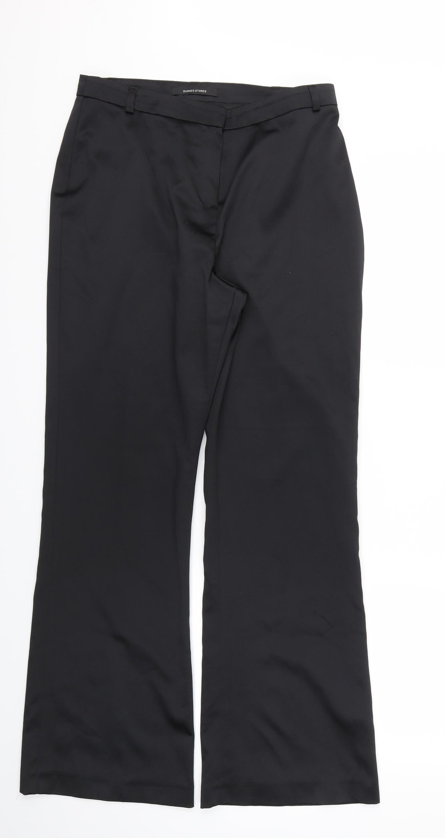 Dunnes Stores Womens Black   Trousers  Size 14 L29 in