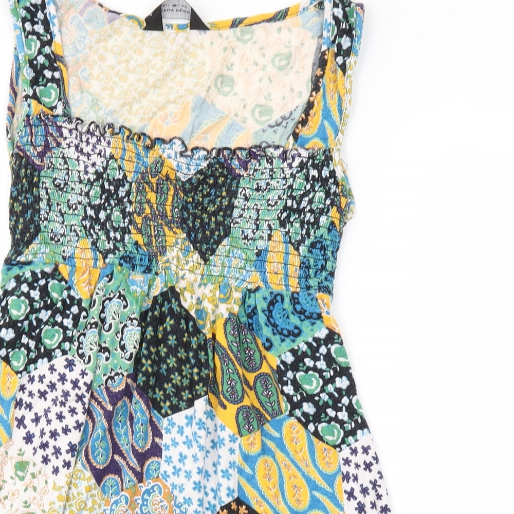 Dorothy Perkins Womens Multicoloured Floral  Basic T-Shirt Size 10