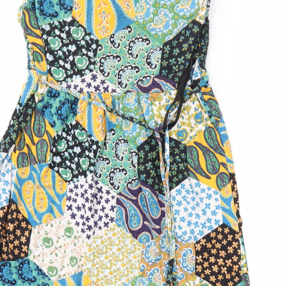 Dorothy Perkins Womens Multicoloured Floral  Basic T-Shirt Size 10