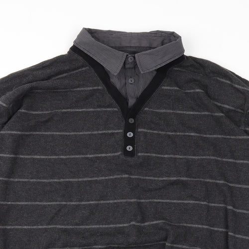 next  Mens Grey Polka Dot  Pullover Jumper Size 2XL