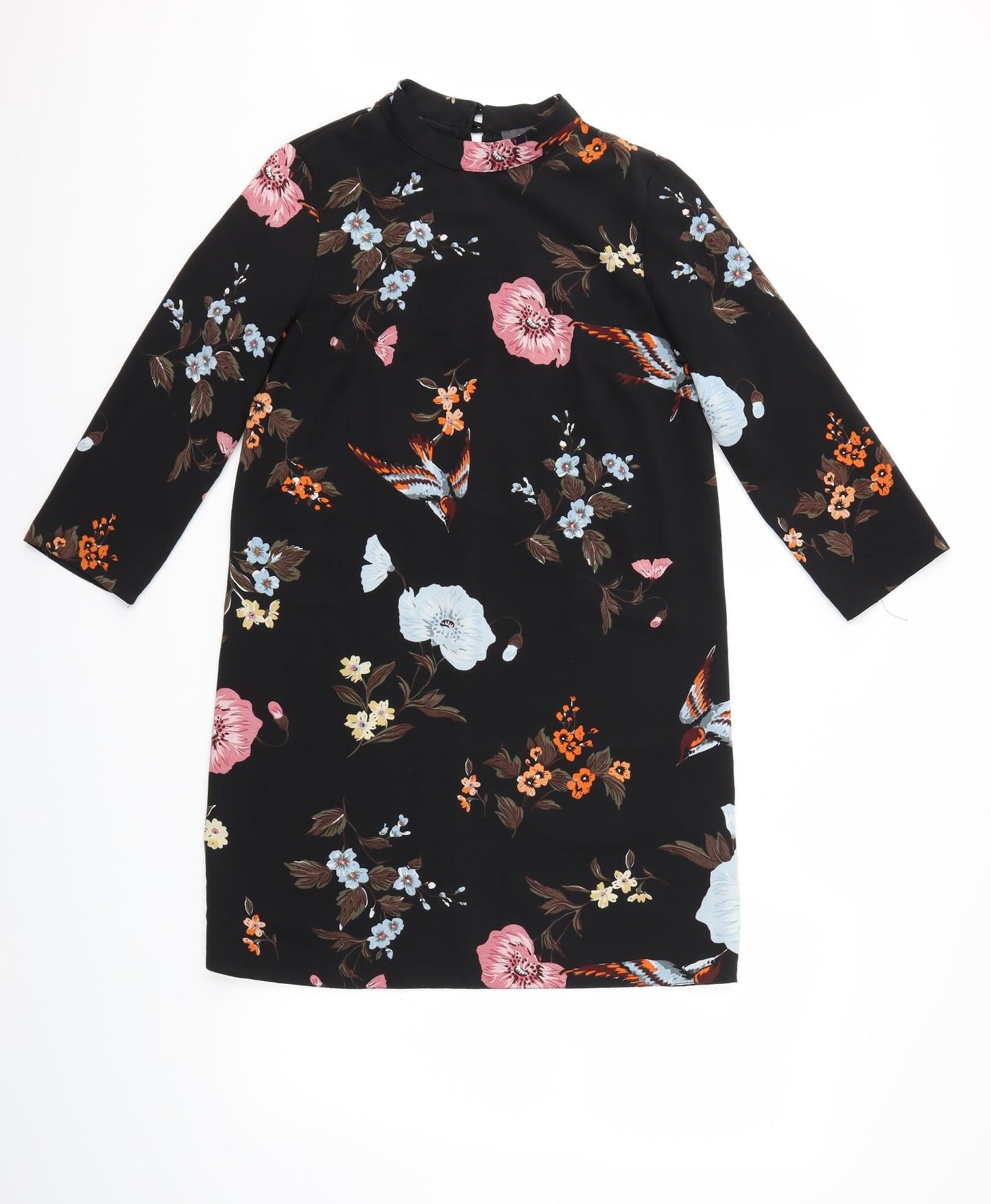 Primark Womens Black Floral  Fit & Flare  Size 10