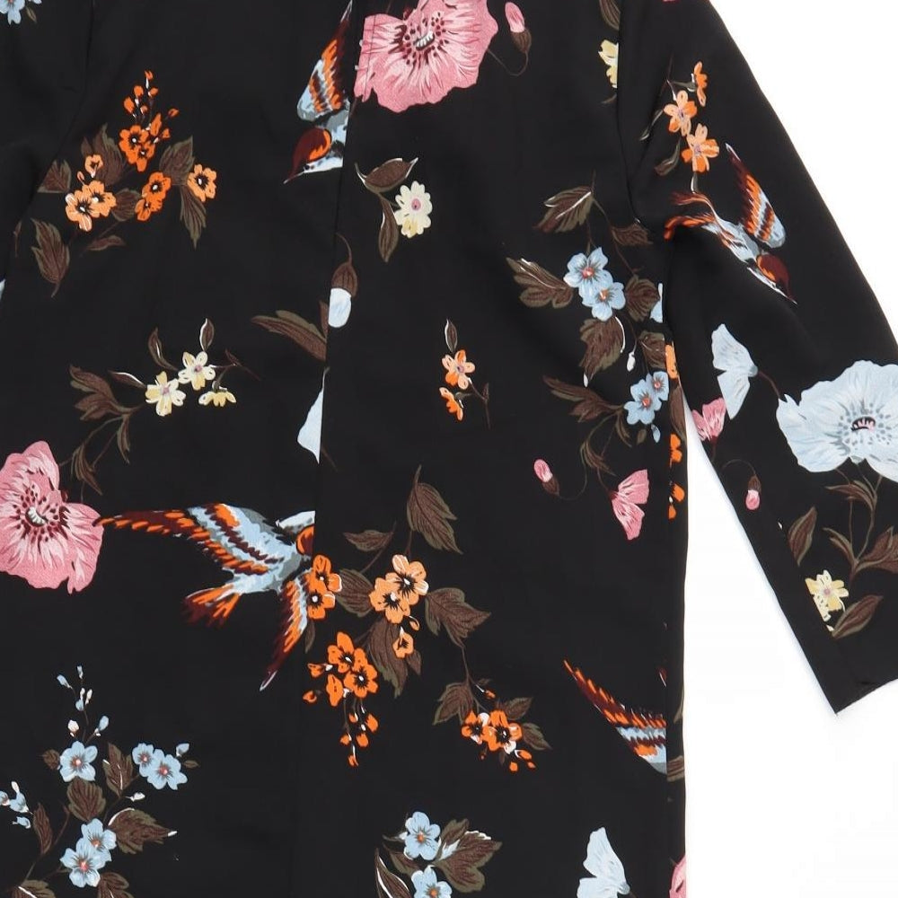 Primark Womens Black Floral  Fit & Flare  Size 10