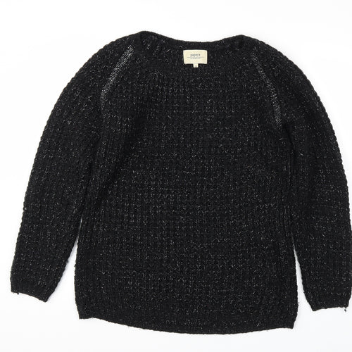Papaya Womens Black Houndstooth  Pullover Jumper Size 12