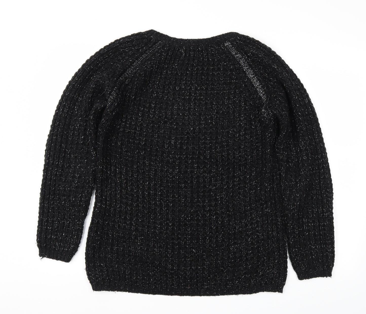 Papaya Womens Black Houndstooth  Pullover Jumper Size 12