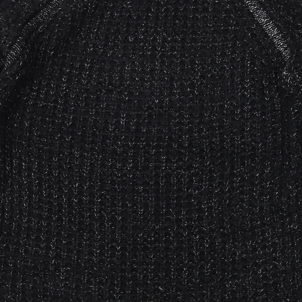 Papaya Womens Black Houndstooth  Pullover Jumper Size 12