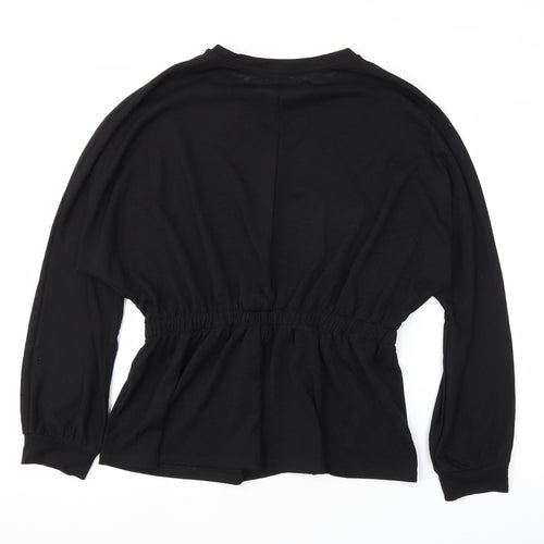 Papaya Womens Black   Basic T-Shirt Size 12