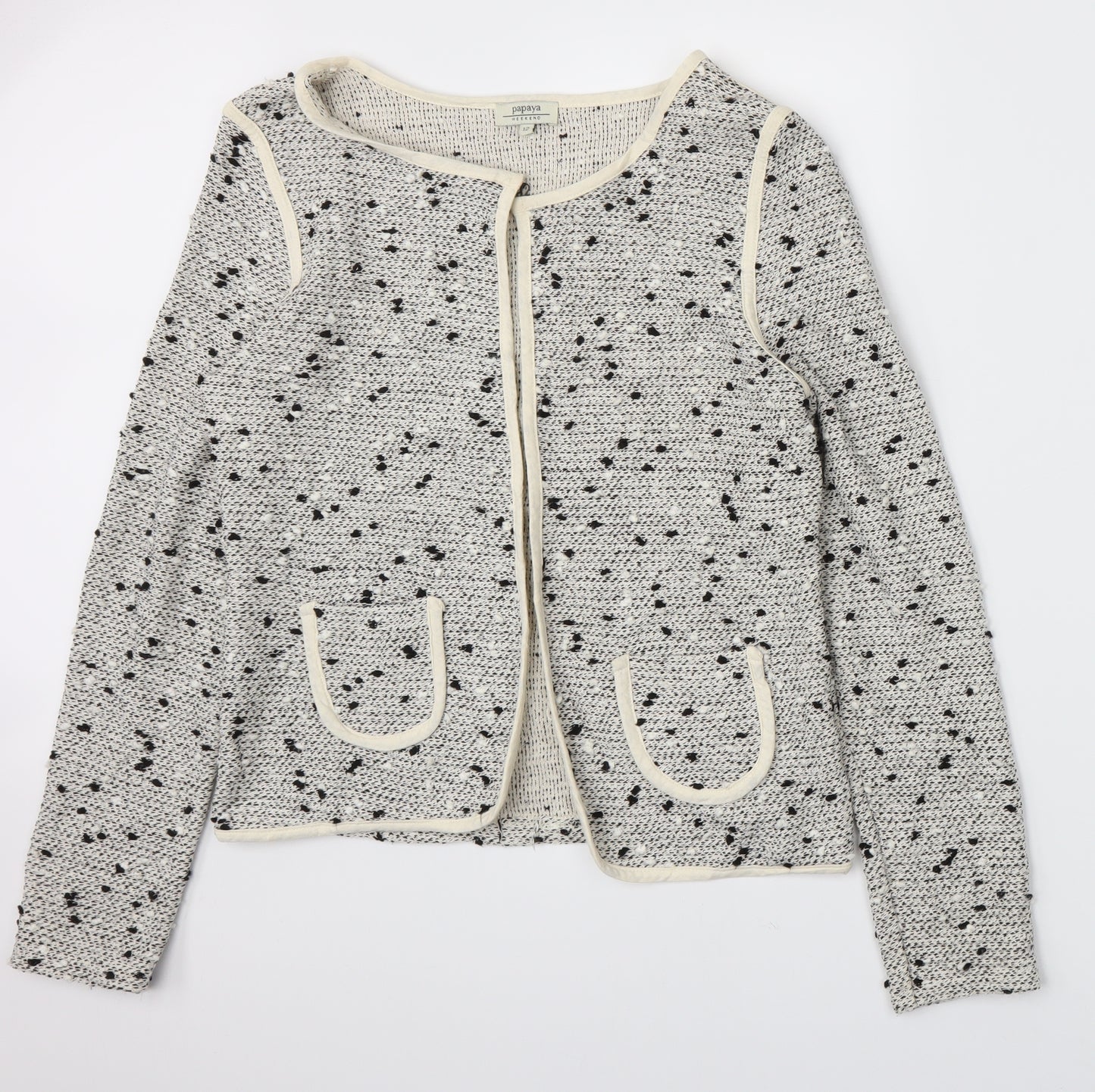 Papaya Womens Grey   Cardigan Jumper Size 12