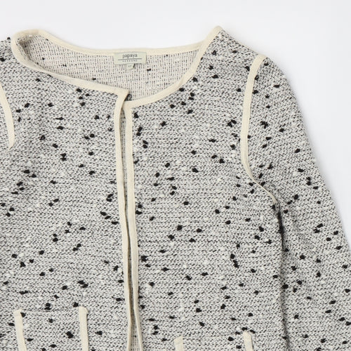 Papaya Womens Grey   Cardigan Jumper Size 12