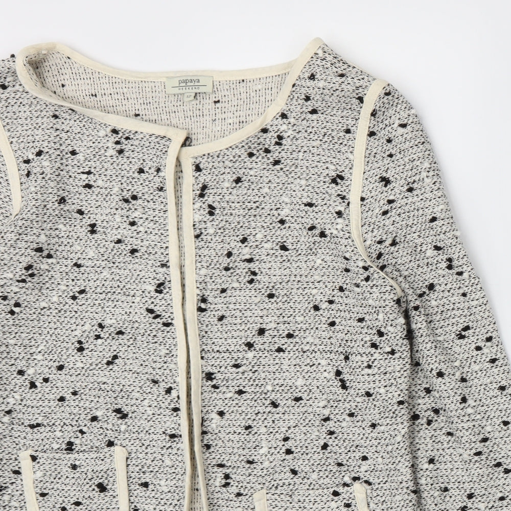 Papaya Womens Grey   Cardigan Jumper Size 12