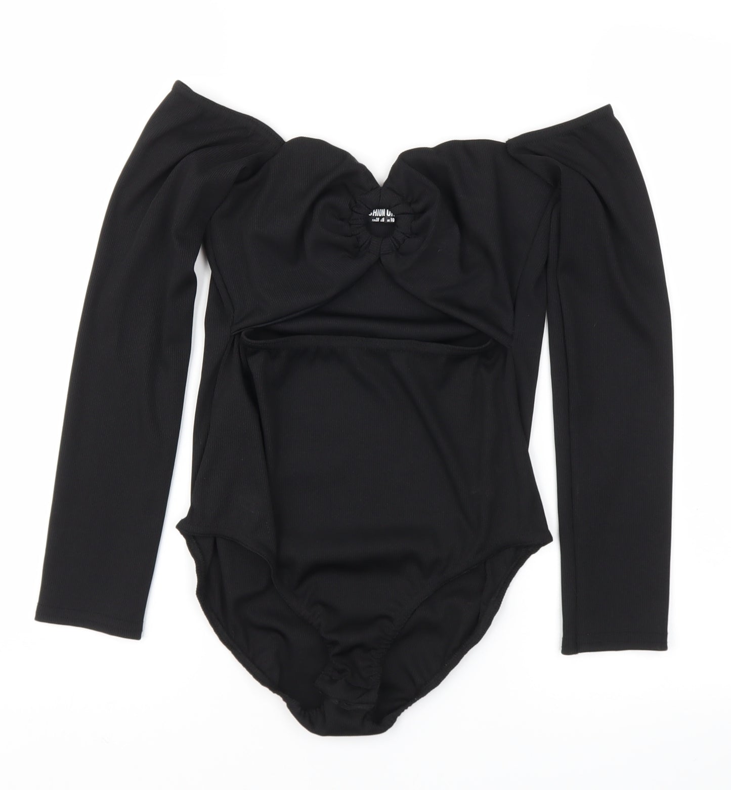 Fashion Union Womens Black   Bodysuit One-Piece Size 10