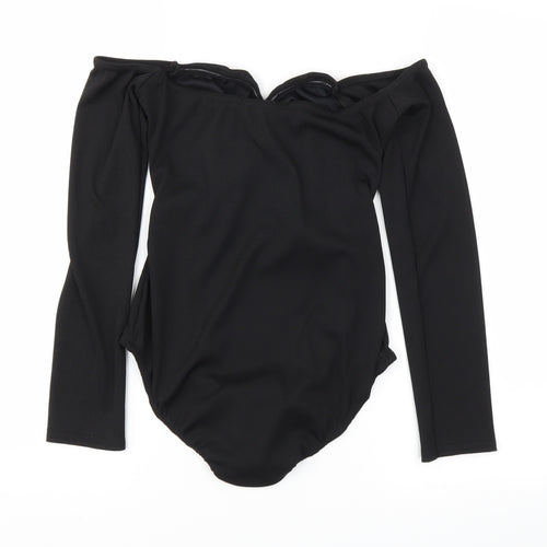 Fashion Union Womens Black   Bodysuit One-Piece Size 10