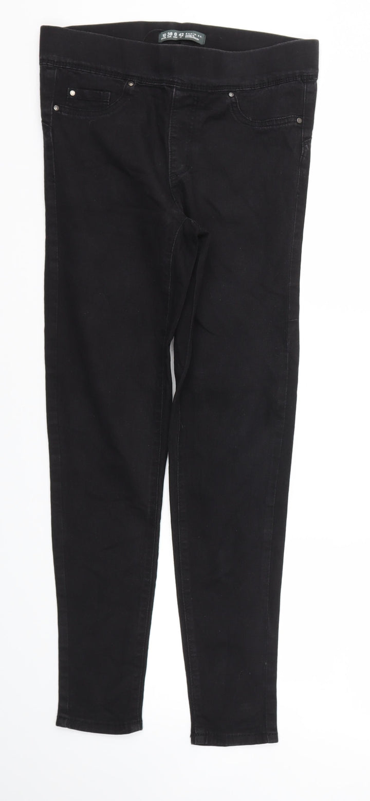 Denim & Co. Womens Black Jegging Trousers Size 10 L28 in - Stretch waistband