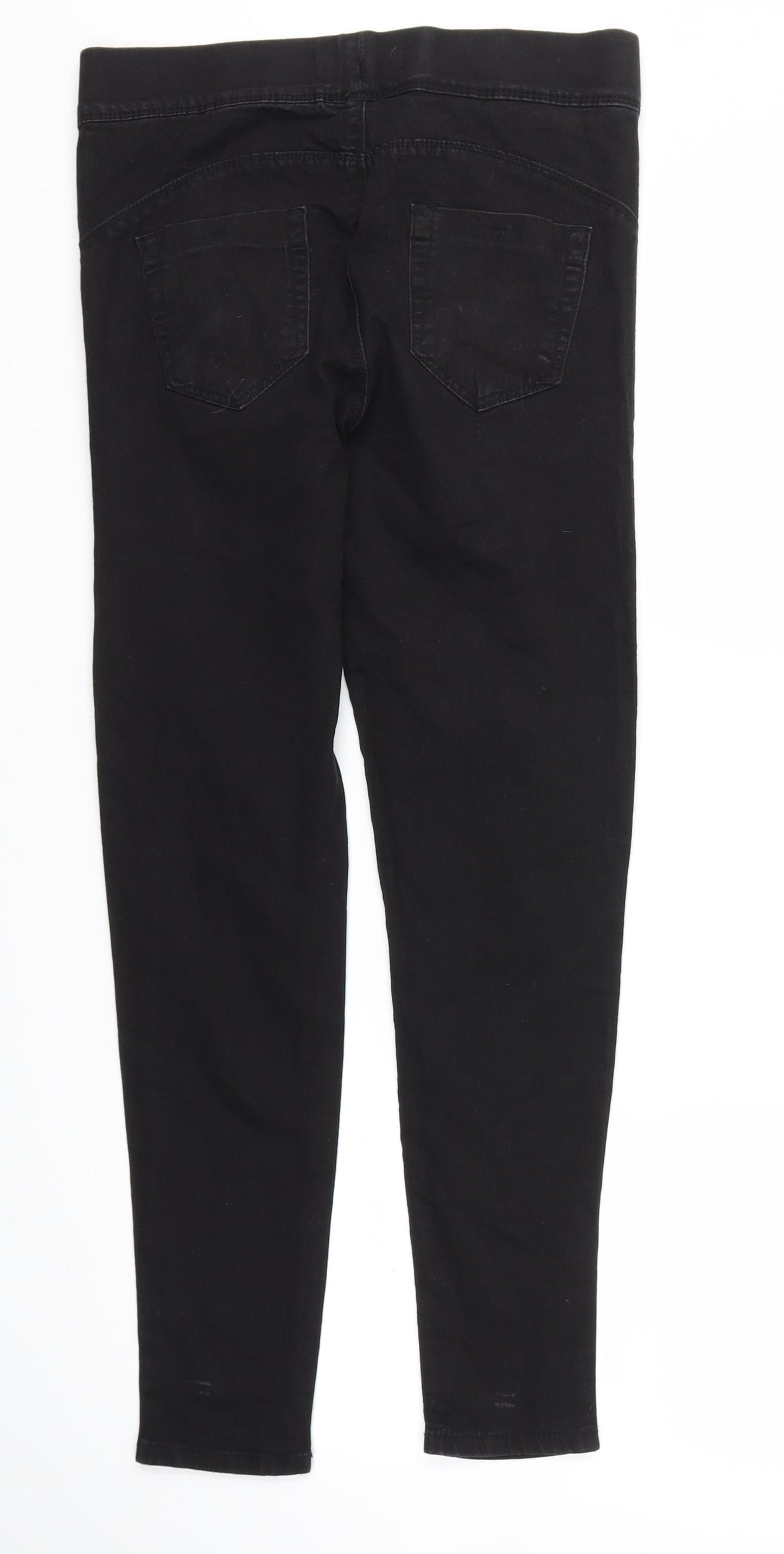 Denim & Co. Womens Black   Jegging Trousers Size 10 L28 in - Stretch waistband