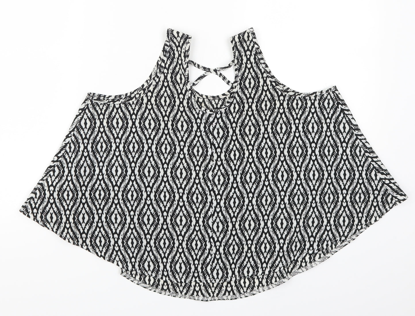 Young Dimension Girls Grey Geometric  Basic Tank Size 12-13 Years