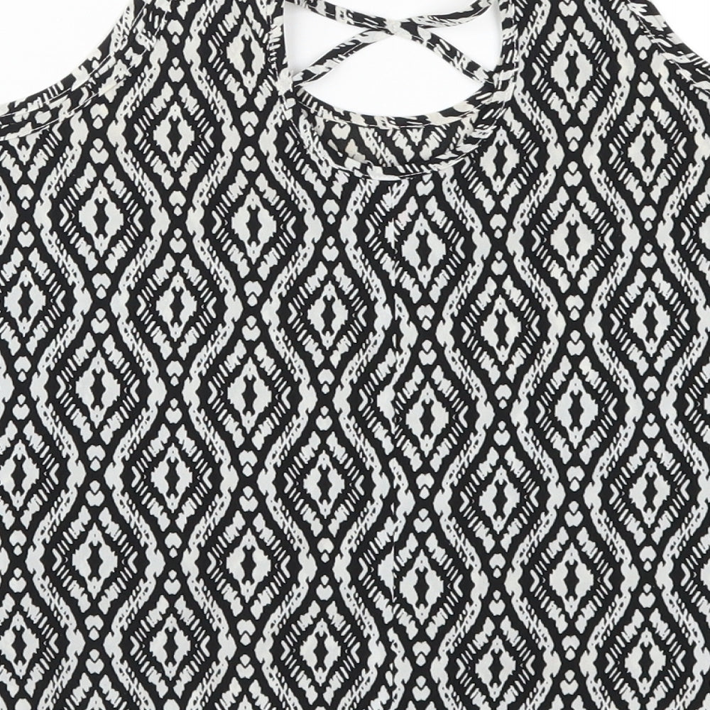 Young Dimension Girls Grey Geometric  Basic Tank Size 12-13 Years