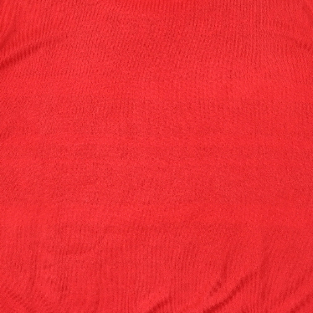 George Mens Red   Pullover Jumper Size L  - Ho Ho Ho Christmas Prints