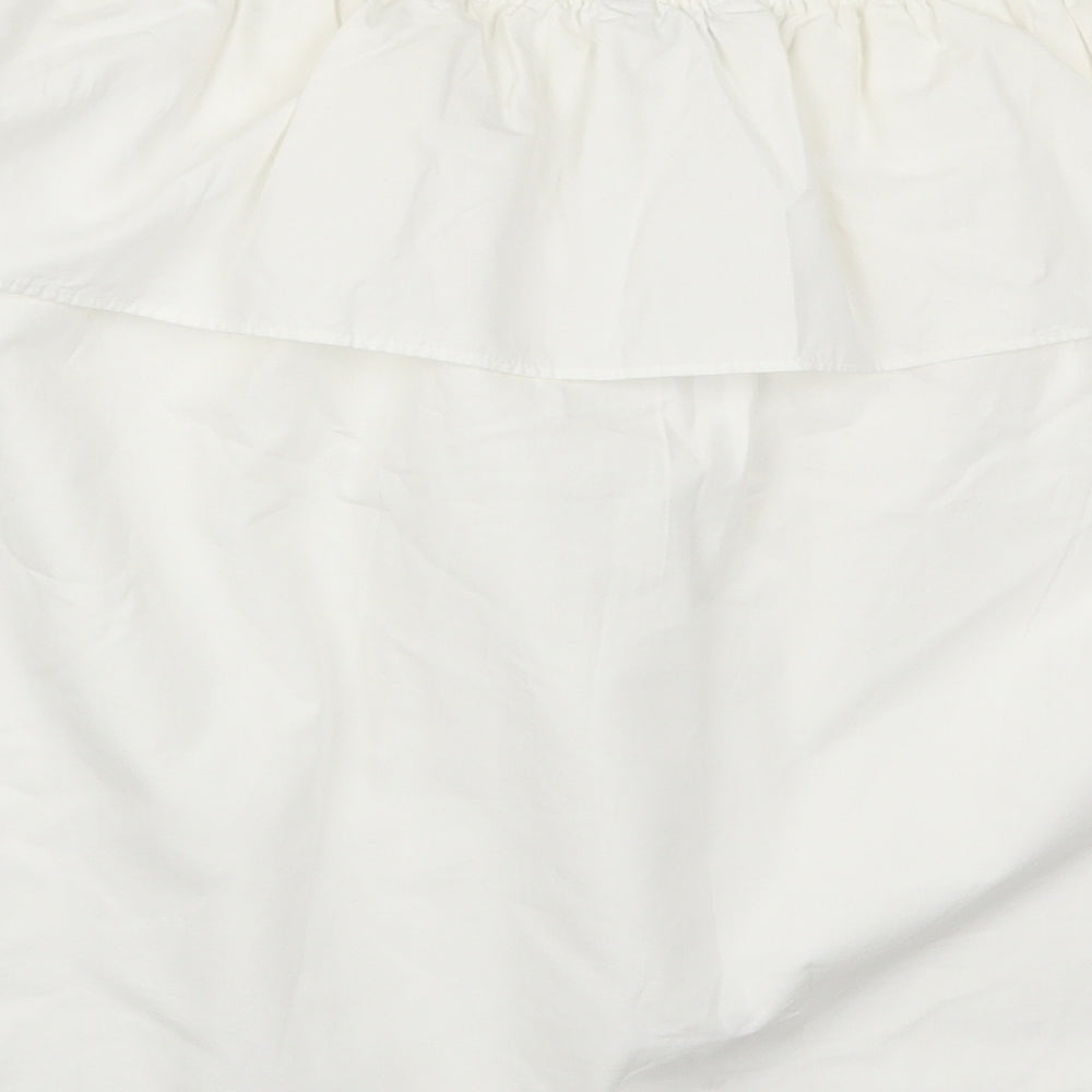 Nutmeg Womens White Floral  Basic Blouse Size 20