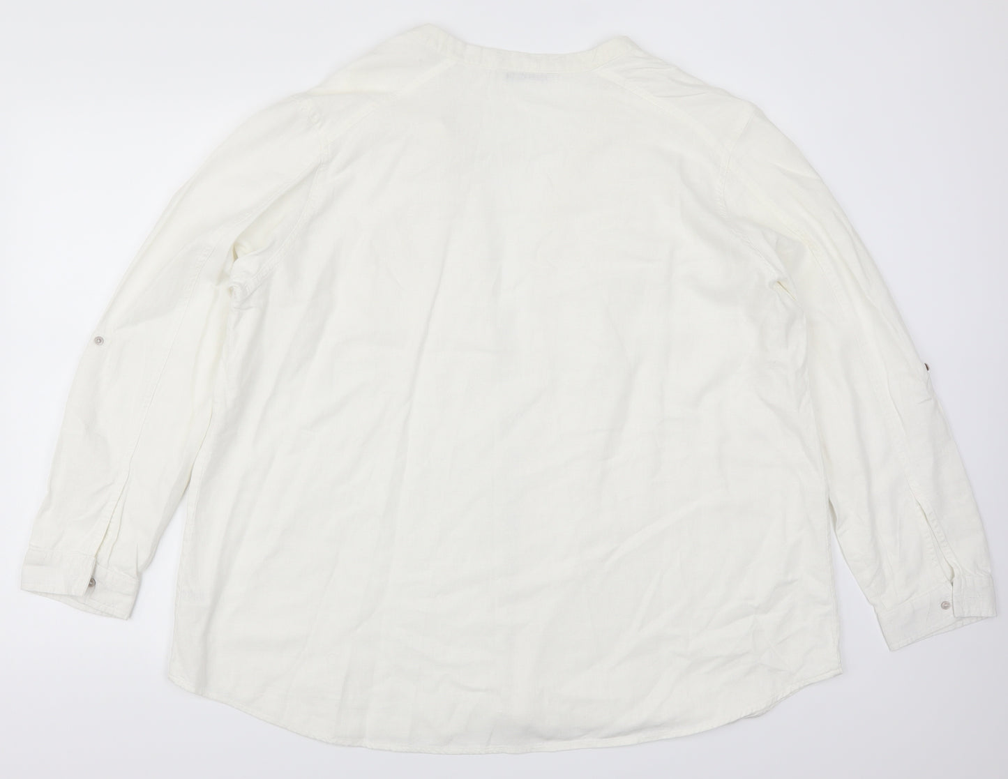 George Womens White   Basic Button-Up Size 18